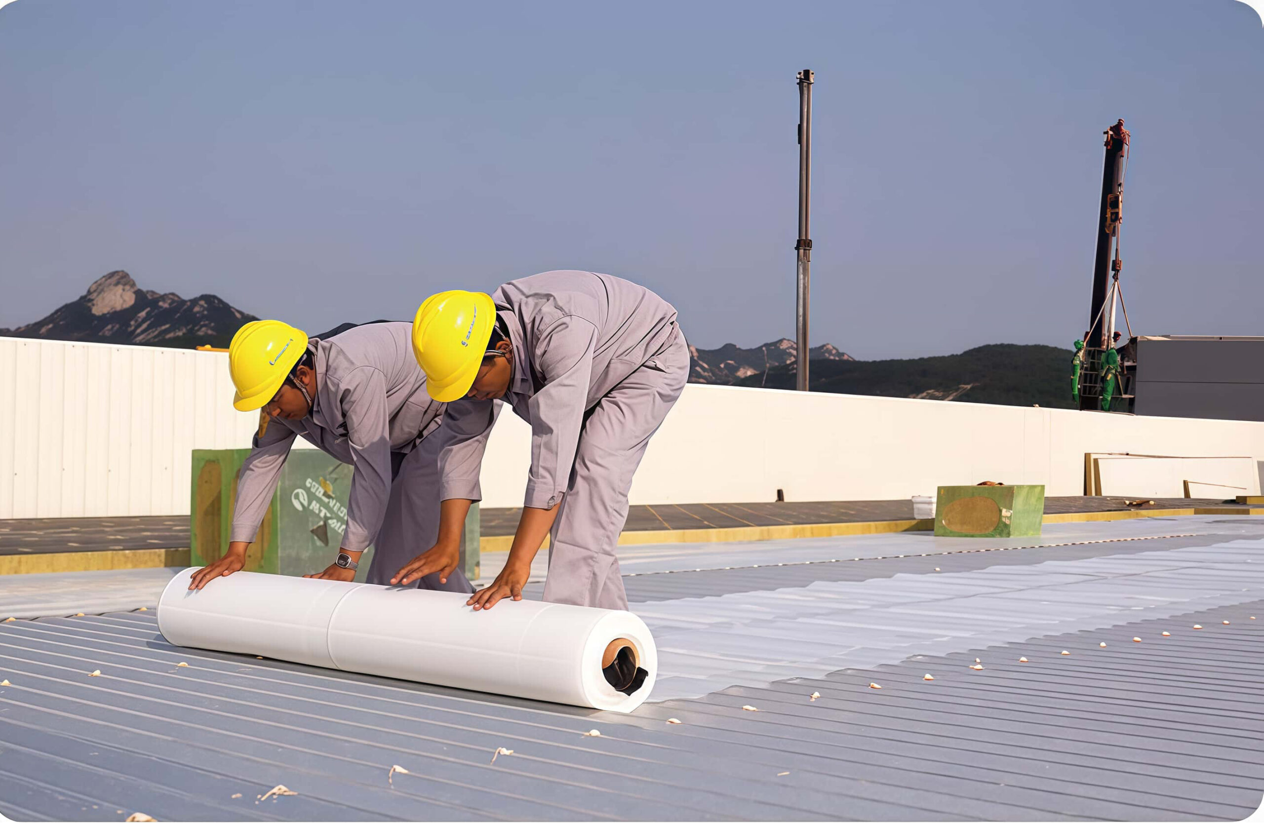 Lay the vapor barrier