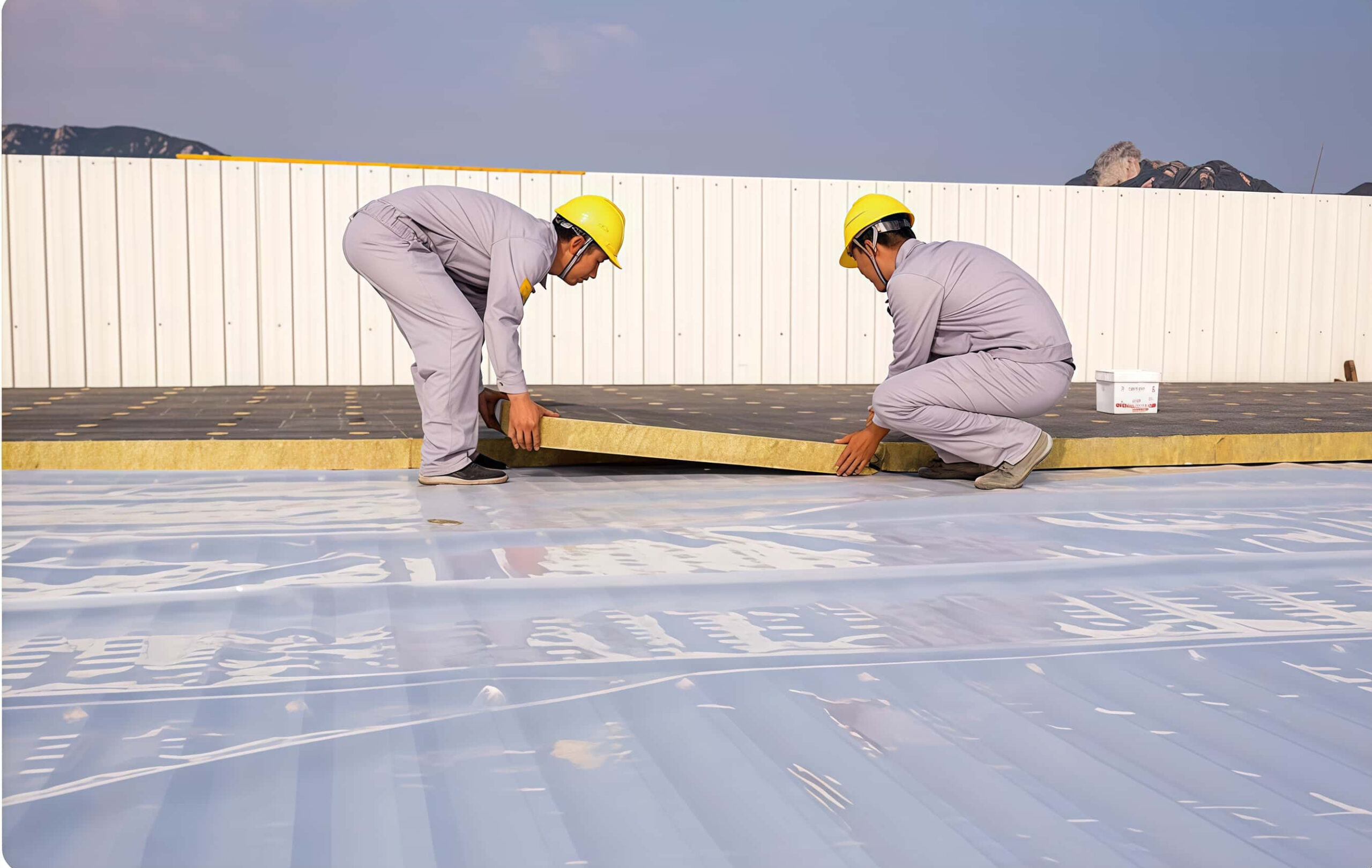 Lay the insulation board
