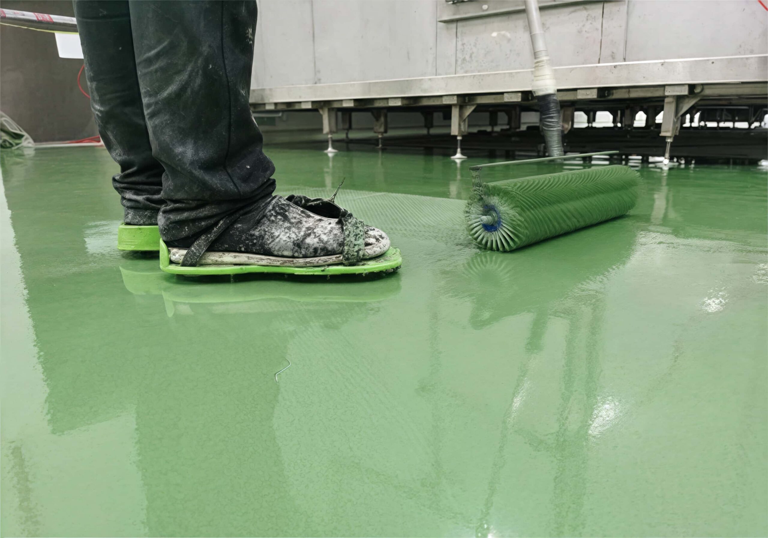 Applying topcoat