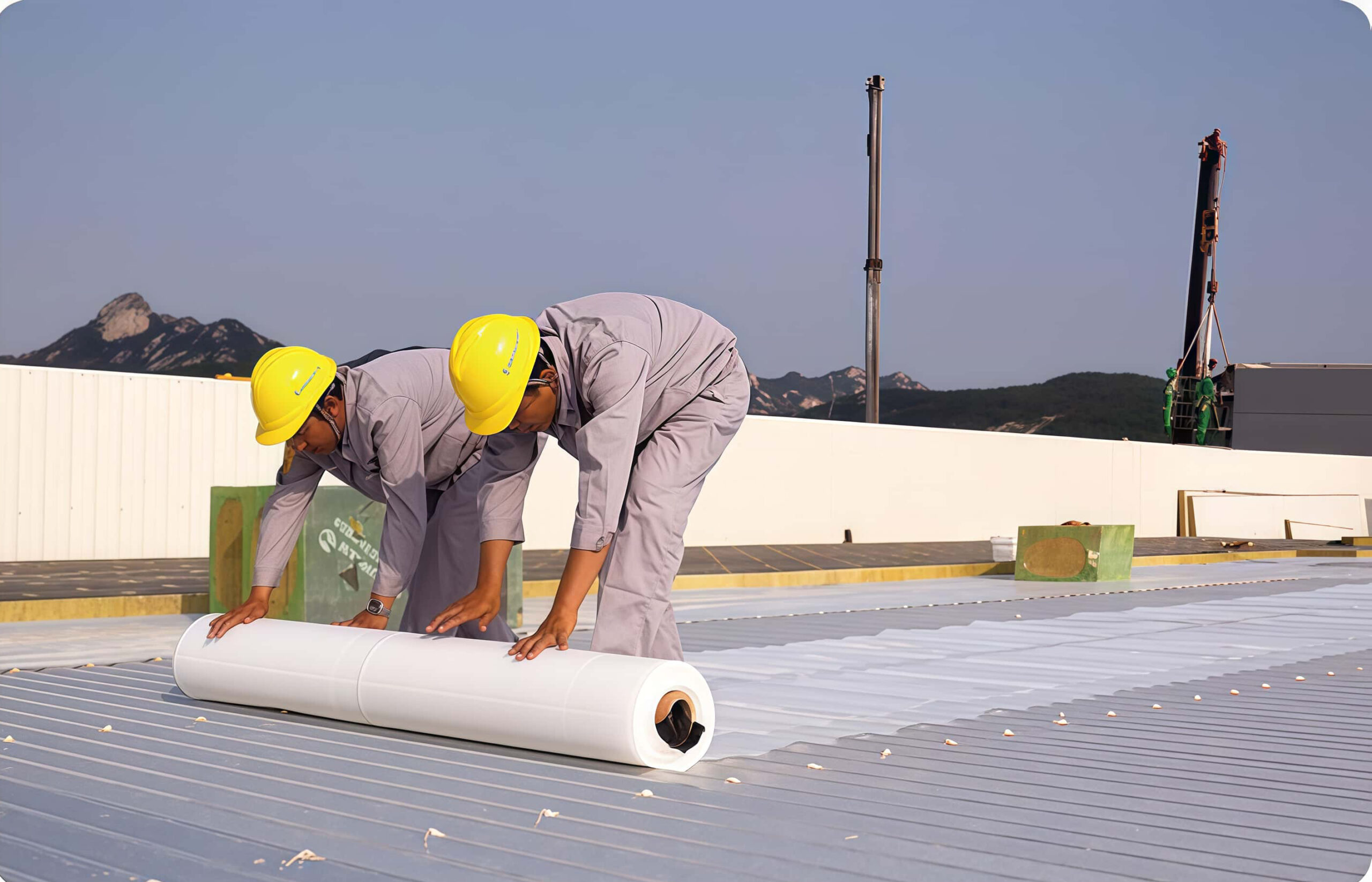 Lay the vapor barrier