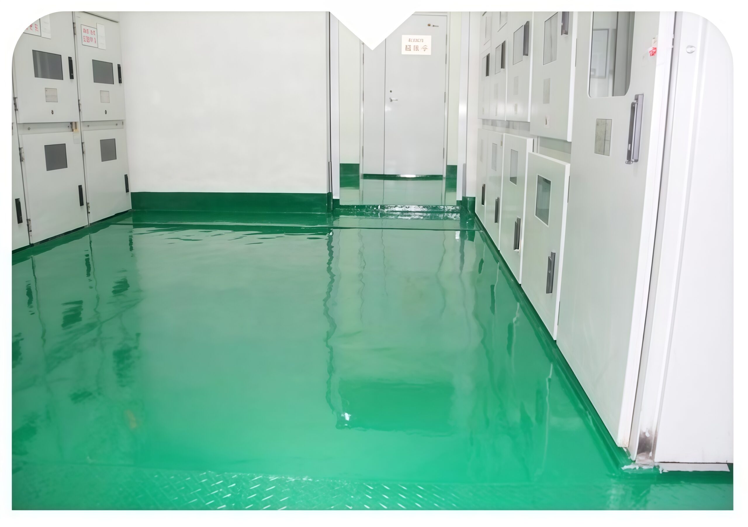 Solvent-free epoxy anti-static self-leveling floor system