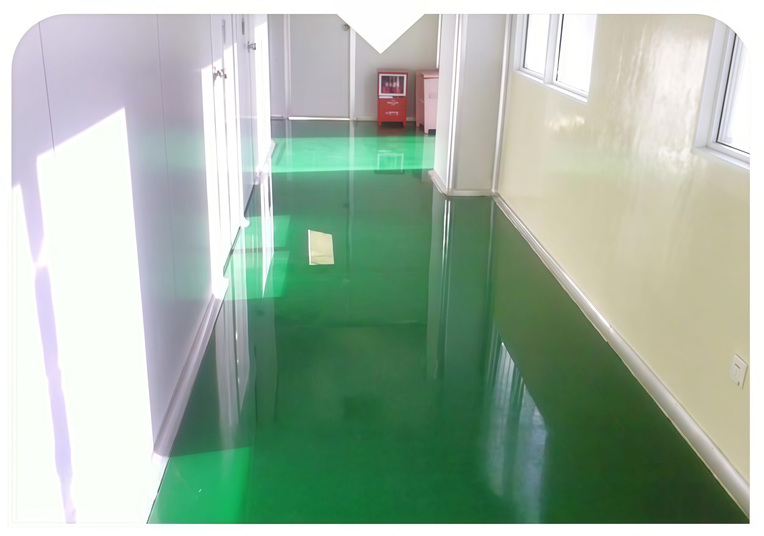 Solvent-free epoxy floating colored sand self-leveling floor systemConstant temperature and humidity, clean and dust-free, antibacterial and environmentally friendly, beautiful, heavy-duty, impact-resistant
