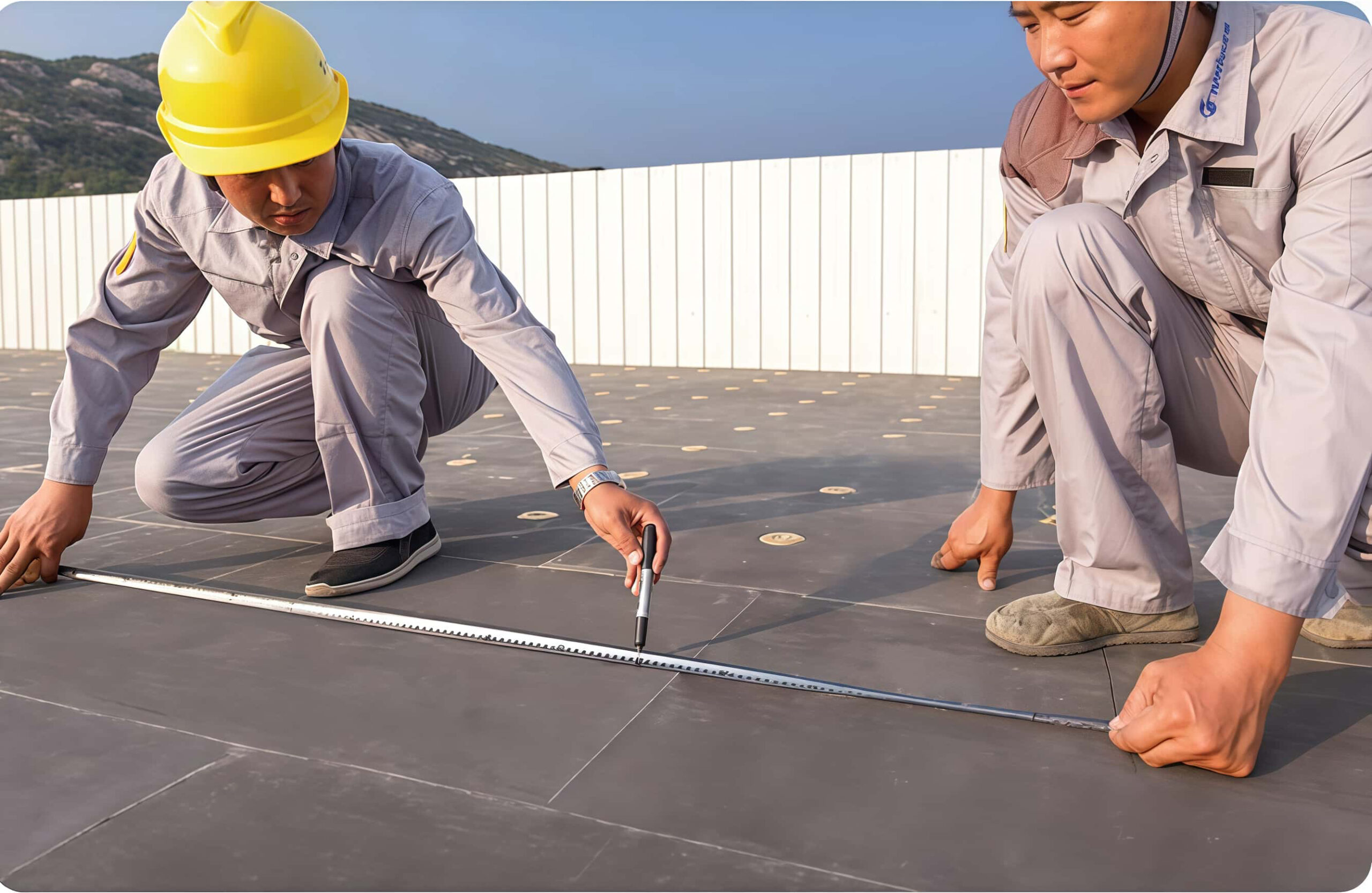 Lay the insulation board
