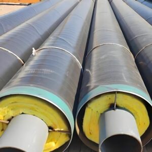 Spray-coiled polyurethane rigid foam insulation pipe composite material