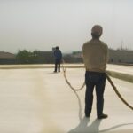B1/B2 grade polyurethane rigid foam spray combination material for building exterior walls
