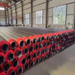 Spray-coiled polyurethane rigid foam insulation pipe composite material