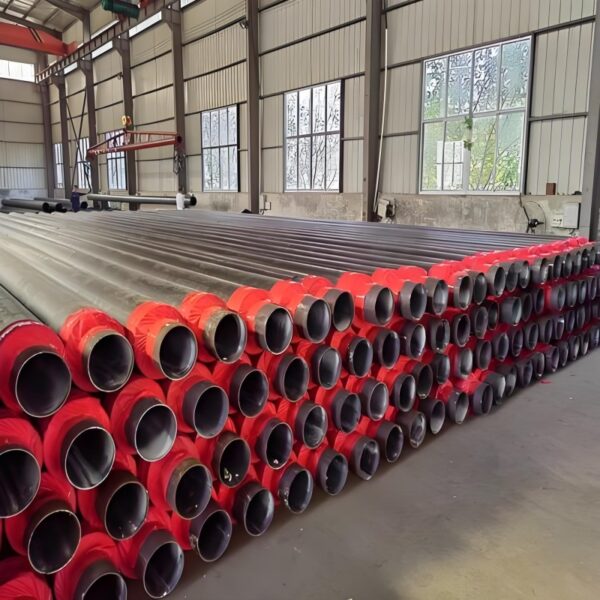 Spray-coiled polyurethane rigid foam insulation pipe composite material
