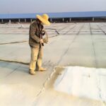 B1/B2 grade polyurethane rigid foam spray combination material for building exterior walls