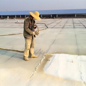 B1/B2 grade polyurethane rigid foam spray combination material for building exterior walls