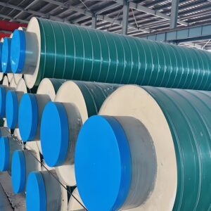 Spray-coiled polyurethane rigid foam insulation pipe composite material