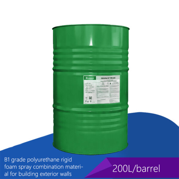 B1/B2 grade polyurethane rigid foam spray combination material for building exterior walls
