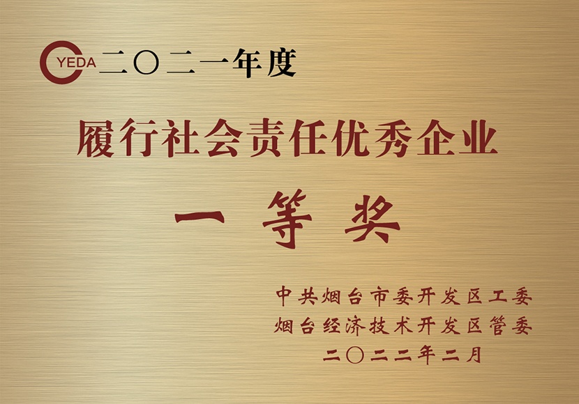 First Prize for Excellent Enterprises in Fulfilling Social Responsibility in the District in 2021