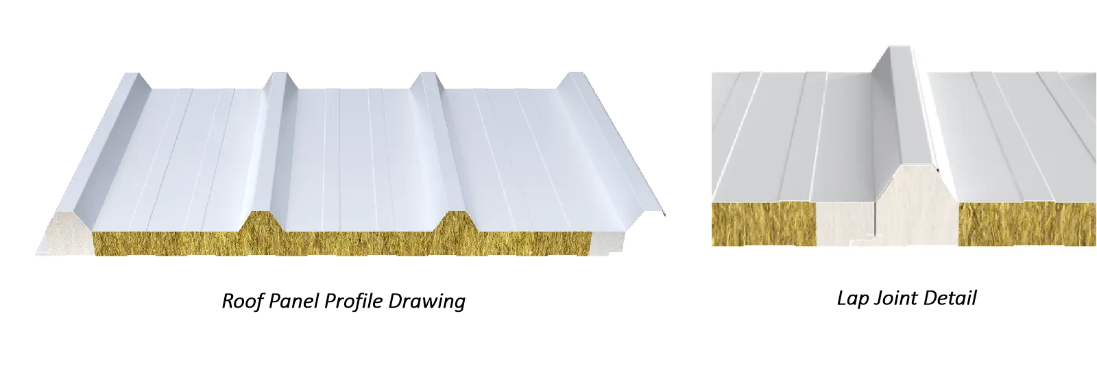 Rock Wool/ Fiberglass Wool Sandwich Roof Panel