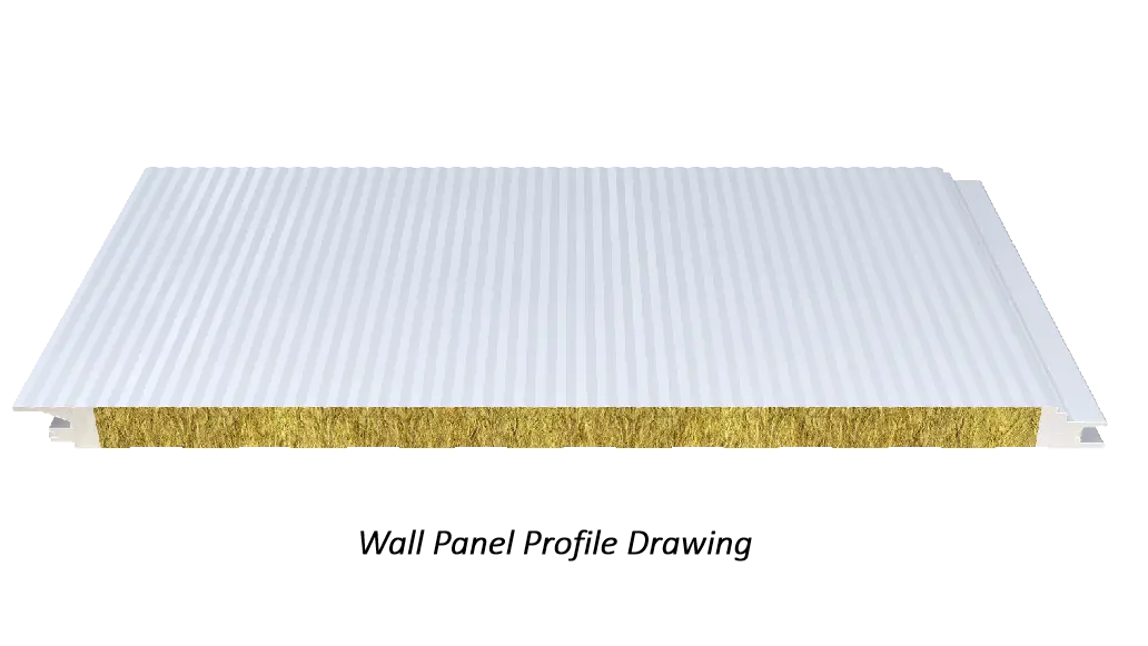PIR-sealed Rock Wool/fiberglass Wool Sandwich Wall Panel