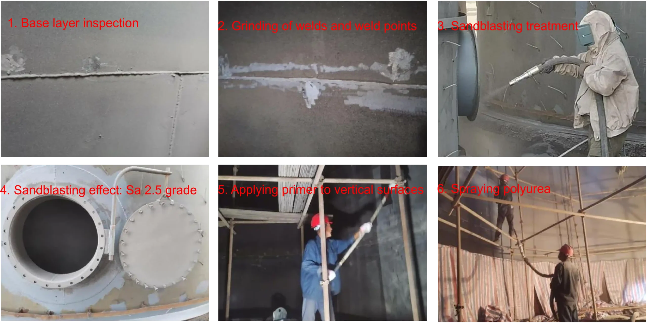 Construction process of metal substrate (steel substrate)