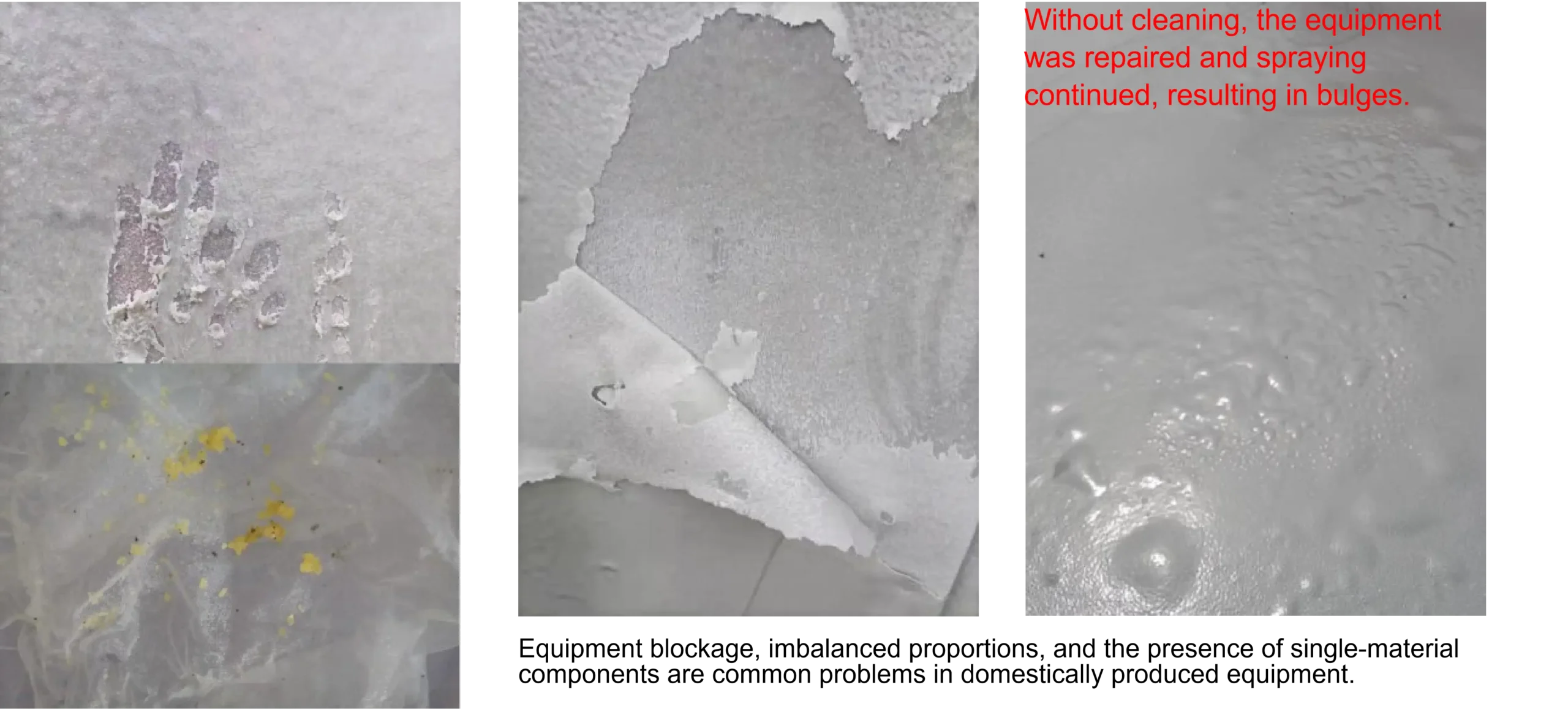 Equipment bias pressure, influence of a single material