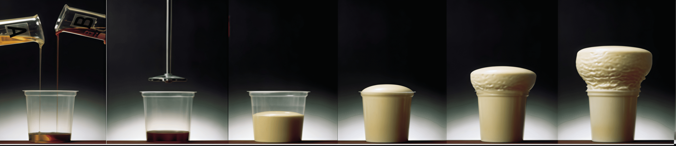 Polyurethane foam reaction schematic diagram: